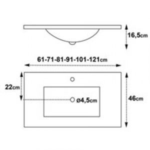 Plan vasque Surface 46 Tegler