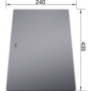 Planche à découper en verre sécurité argenté – Blanco