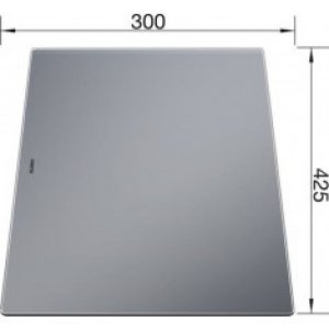 Planche à découper en verre sécurité, couleur argenté – Blanco