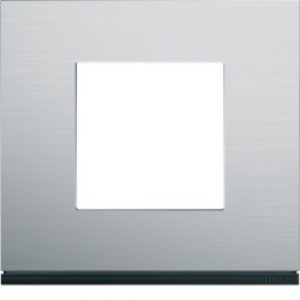 Plaque 1P natural alu – APPAREILLAGE MURAL GALLERY HAGER WXP4302
