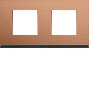 Plaque 2P H71 copper alu – APPAREILLAGE MURAL GALLERY HAGER WXP4612