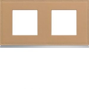 Plaque 2P H71 cord leather – APPAREILLAGE MURAL GALLERY HAGER WXP5112