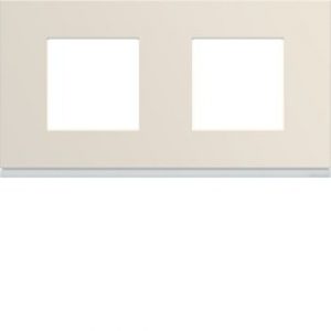 Plaque 2P H71 dune – APPAREILLAGE MURAL GALLERY HAGER WXP0312