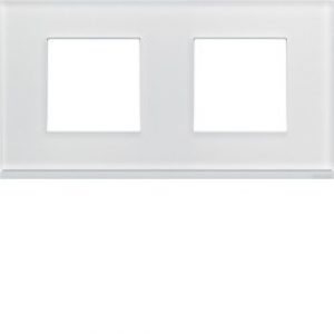 Plaque 2P H71 moon glass – APPAREILLAGE MURAL GALLERY HAGER WXP4012