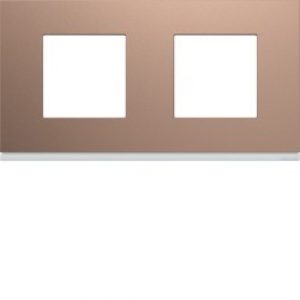 Plaque 2P H71 rosé – APPAREILLAGE MURAL GALLERY HAGER WXP0512