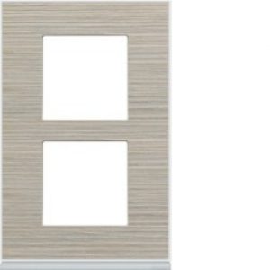 Plaque 2P V57 latté – APPAREILLAGE MURAL GALLERY HAGER WXP2522