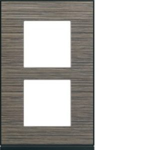 Plaque 2P V57 pecan – APPAREILLAGE MURAL GALLERY HAGER WXP2422