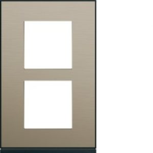 Plaque 2P V57 placage bronze – APPAREILLAGE MURAL GALLERY HAGER WXP2222