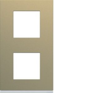 Plaque 2P V71 champagne – APPAREILLAGE MURAL GALLERY HAGER WXP0442