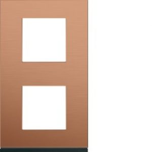 Plaque 2P V71 copper alu – APPAREILLAGE MURAL GALLERY HAGER WXP4642