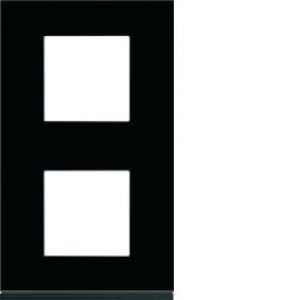 Plaque 2P V71 midnight glass – APPAREILLAGE MURAL GALLERY HAGER WXP4142