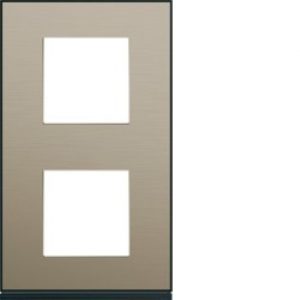 Plaque 2P V71 placage bronze – APPAREILLAGE MURAL GALLERY HAGER WXP2242