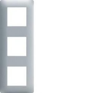 Plaque 3 postes Essensya entr.71 Titane – HAGER WE493