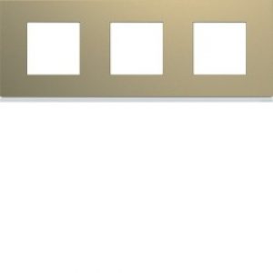 Plaque 3P H71 champagne – APPAREILLAGE MURAL GALLERY HAGER WXP0413