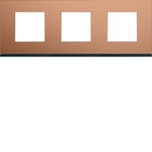 Plaque 3P H71 copper alu – APPAREILLAGE MURAL GALLERY HAGER WXP4613
