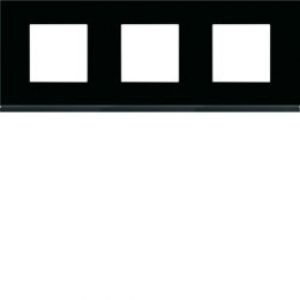 Plaque 3P H71 midnight glass – APPAREILLAGE MURAL GALLERY HAGER WXP4113