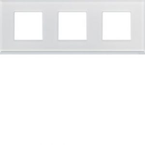 Plaque 3P H71 moon glass – APPAREILLAGE MURAL GALLERY HAGER WXP4013