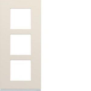 Plaque 3P V57 dune – APPAREILLAGE MURAL GALLERY HAGER WXP0323