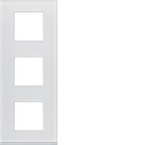 Plaque 3P V71 moon glass – APPAREILLAGE MURAL GALLERY HAGER WXP4043