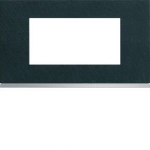 Plaque 4M E57 dark rock – APPAREILLAGE MURAL GALLERY HAGER WXP4434