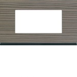 Plaque 4M E57 grey wood – APPAREILLAGE MURAL GALLERY HAGER WXP4834