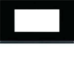 Plaque 4M E57 midnight glass – APPAREILLAGE MURAL GALLERY HAGER WXP4134