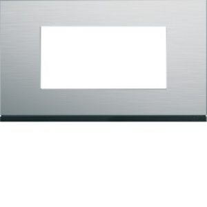 Plaque 4M E57 natural alu – APPAREILLAGE MURAL GALLERY HAGER WXP4334