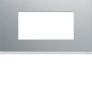 Plaque 4M E57 titane – APPAREILLAGE MURAL GALLERY HAGER WXP0134