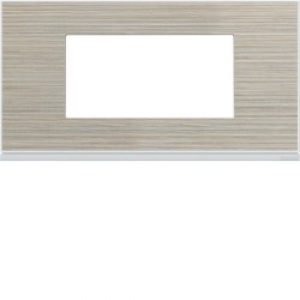 Plaque 4M E71 latté – APPAREILLAGE MURAL GALLERY HAGER WXP2504