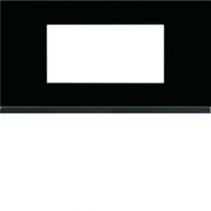 Plaque 4M E71 midnight glass – APPAREILLAGE MURAL GALLERY HAGER WXP4104