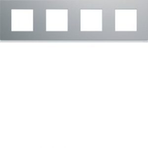 Plaque 4P H71 titane – APPAREILLAGE MURAL GALLERY HAGER WXP0114