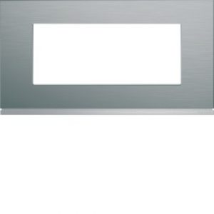 Plaque 5M E71 bright inox – APPAREILLAGE MURAL GALLERY HAGER WXP4205