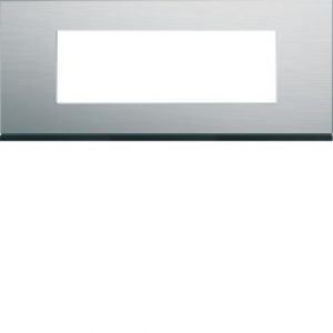 Plaque 6M E57 natural alu – APPAREILLAGE MURAL GALLERY HAGER WXP4306