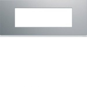 Plaque 6M E57 titane – APPAREILLAGE MURAL GALLERY HAGER WXP0106