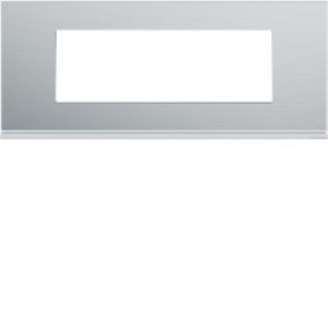 Plaque 6M E71 placage aluminiu – APPAREILLAGE MURAL GALLERY HAGER WXP2006