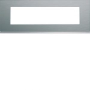 Plaque 8M E71 bright inox – APPAREILLAGE MURAL GALLERY HAGER WXP4208