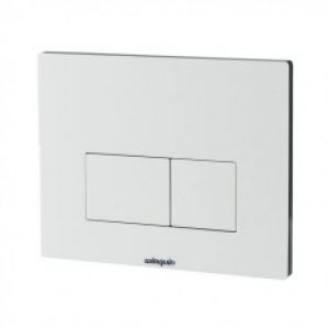 Plaque commande double touche DESIGN blanche – WIRQUIN