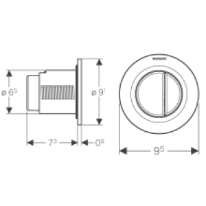 Plaque de chasse Geberit01 Chrome Brillant…