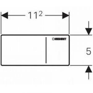 Plaque de chasse Geberit70 Noir réservoir Omega…
