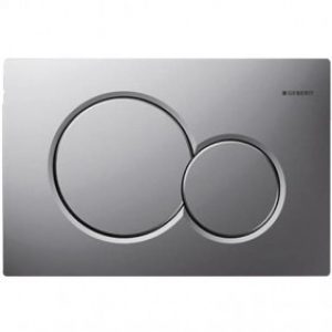 Plaque de commande double touche Sigma 01 – chromé mat