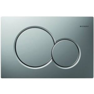 Plaque de commande double touche – Sigma 01 – chromé mat