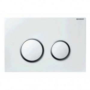 Plaque de commande double touche – Sigma 20 – Blanc brillant