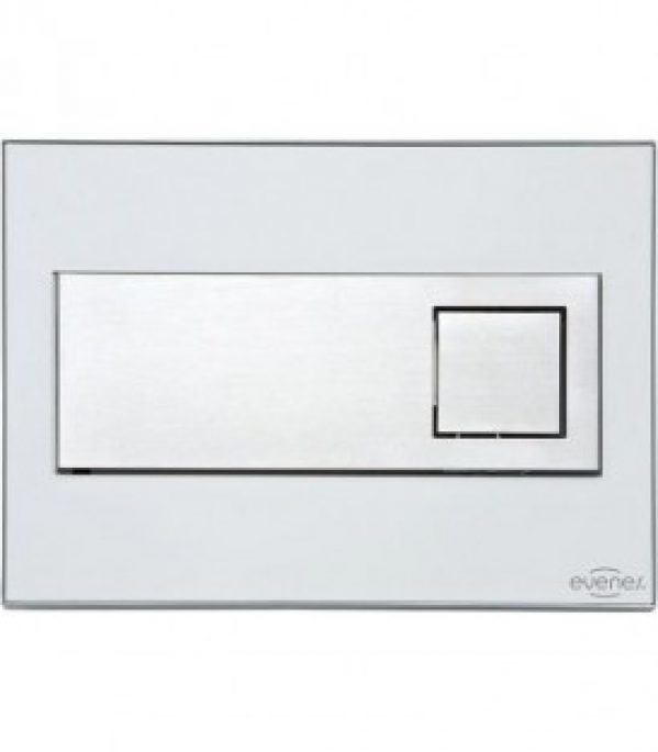 Plaque de declenchement Emon Carre Evenes – plastique blanc transparent commande par l&rsquo;avant (encastré 189)