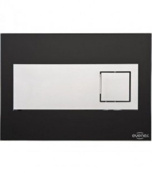 Plaque de declenchement Emon -Carre Evenes – plastique noir transparent commande par l&rsquo;avant (encastré 189)