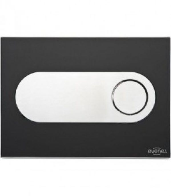 Plaque de declenchement Emon Evenes – plastique noir transparent commande par l&rsquo;avant (encastré 189)