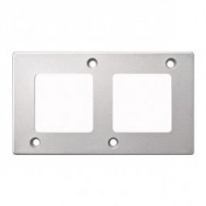 Plaque de finition 2 postes pour appareillage anti-vandalisme