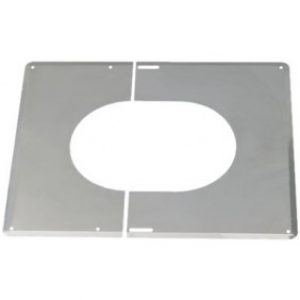 Plaque de finition inox 30° à 45° – diamètre 200 mm