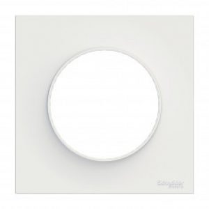Plaque de finition ODACE Styl 1 poste – Blanc – S520702