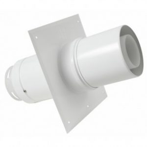 Plaque de plafond et tuyau télescopique diamètre 80 mm – Econext