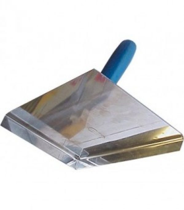 Plaque droite d’ebarbage inoxydable manche bleu